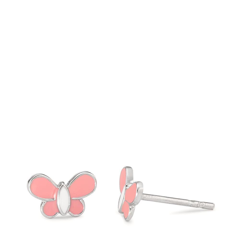 Clous d'oreilles Argent Rhodié Papillon