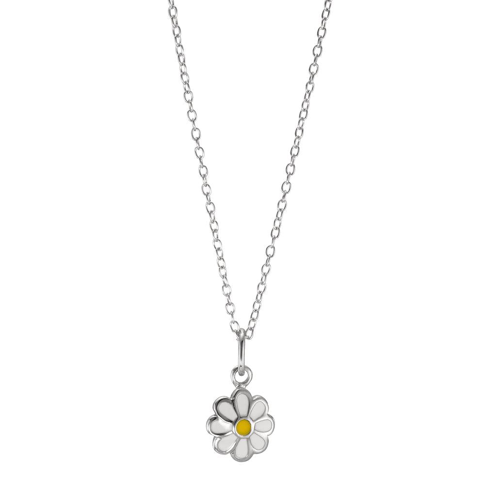 Chaînette avec pendentif Argent Rhodié Fleur 36-38 cm