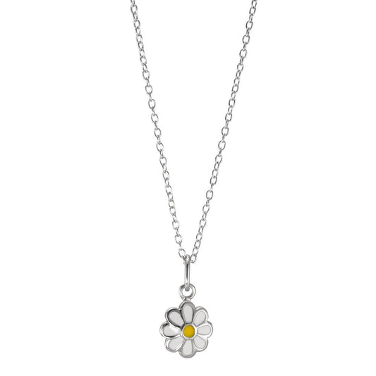 Chaînette avec pendentif Argent Rhodié Fleur 36-38 cm