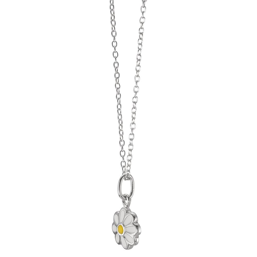 Chaînette avec pendentif Argent Rhodié Fleur 36-38 cm