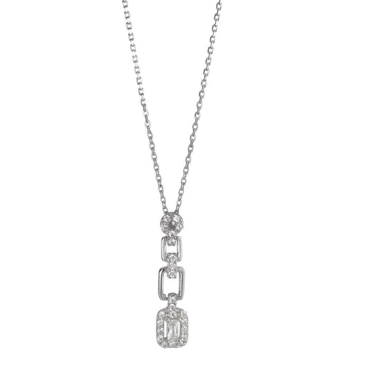 Collier Argent Zircone Rhodié 39-44 cm