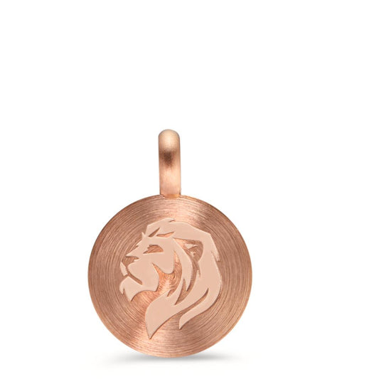 Pendentif Acier inoxydable rosé PVD Lion Ø11 mm