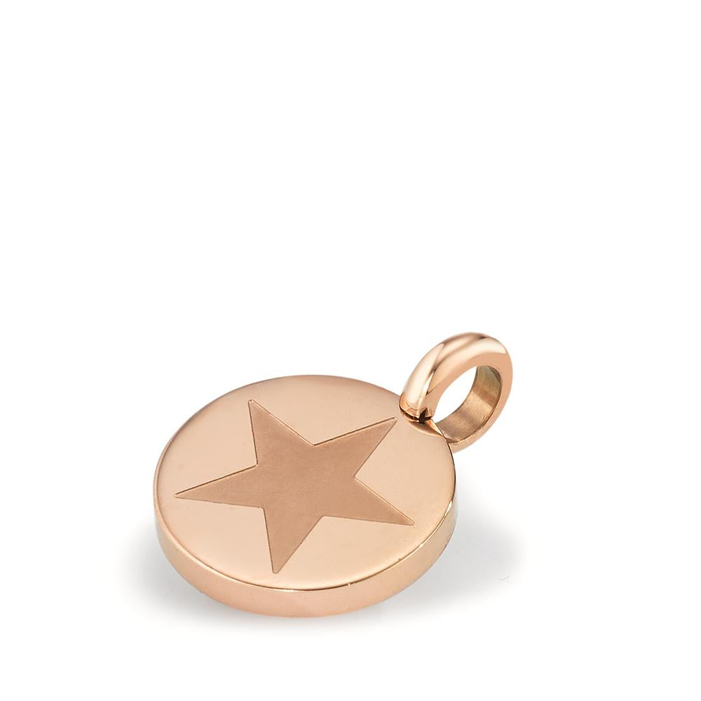 Pendentif Acier inoxydable rosé PVD Étoile Ø11 mm