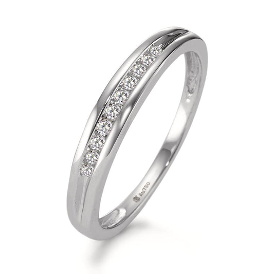 Bague d'éternité Or blanc 18K Diamant 0.10 ct, 10 Pierres, w-si