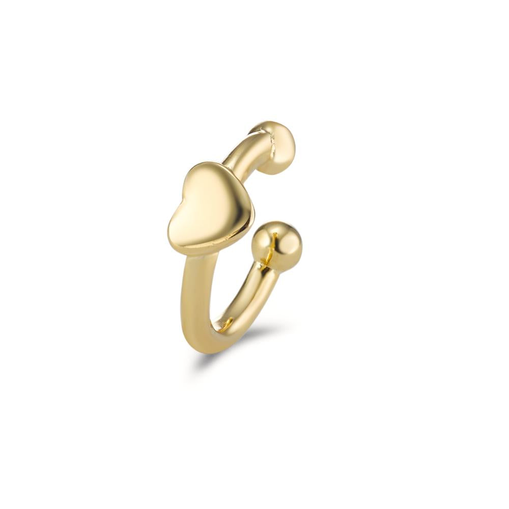 Ear cuff Argent jaune Plaqué or Coeur Ø12 mm