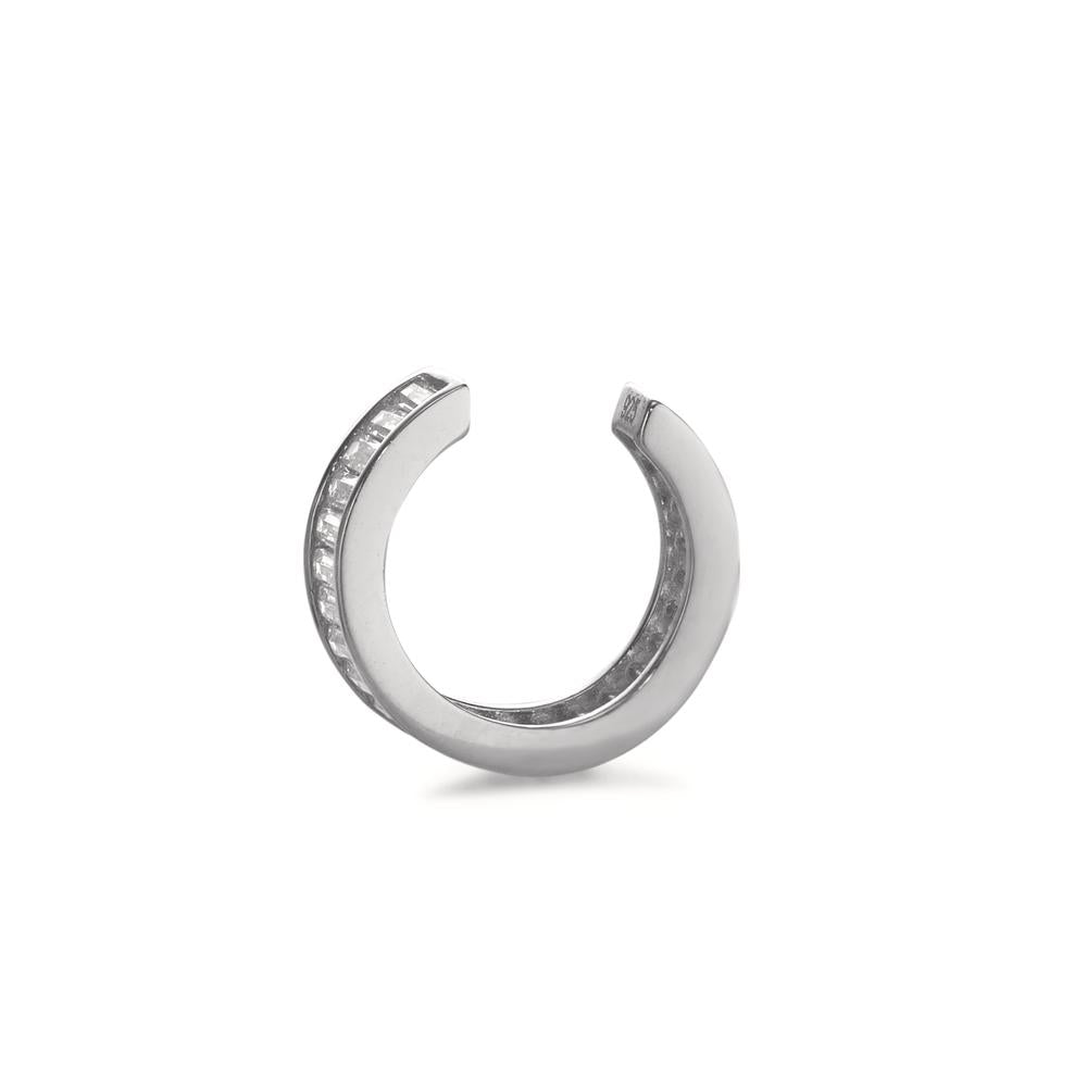 Ear cuff Argent Zircone Rhodié Ø12 mm