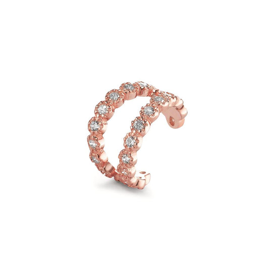 Ear cuff Argent Zircone rosé Plaqué or Ø9.5 mm