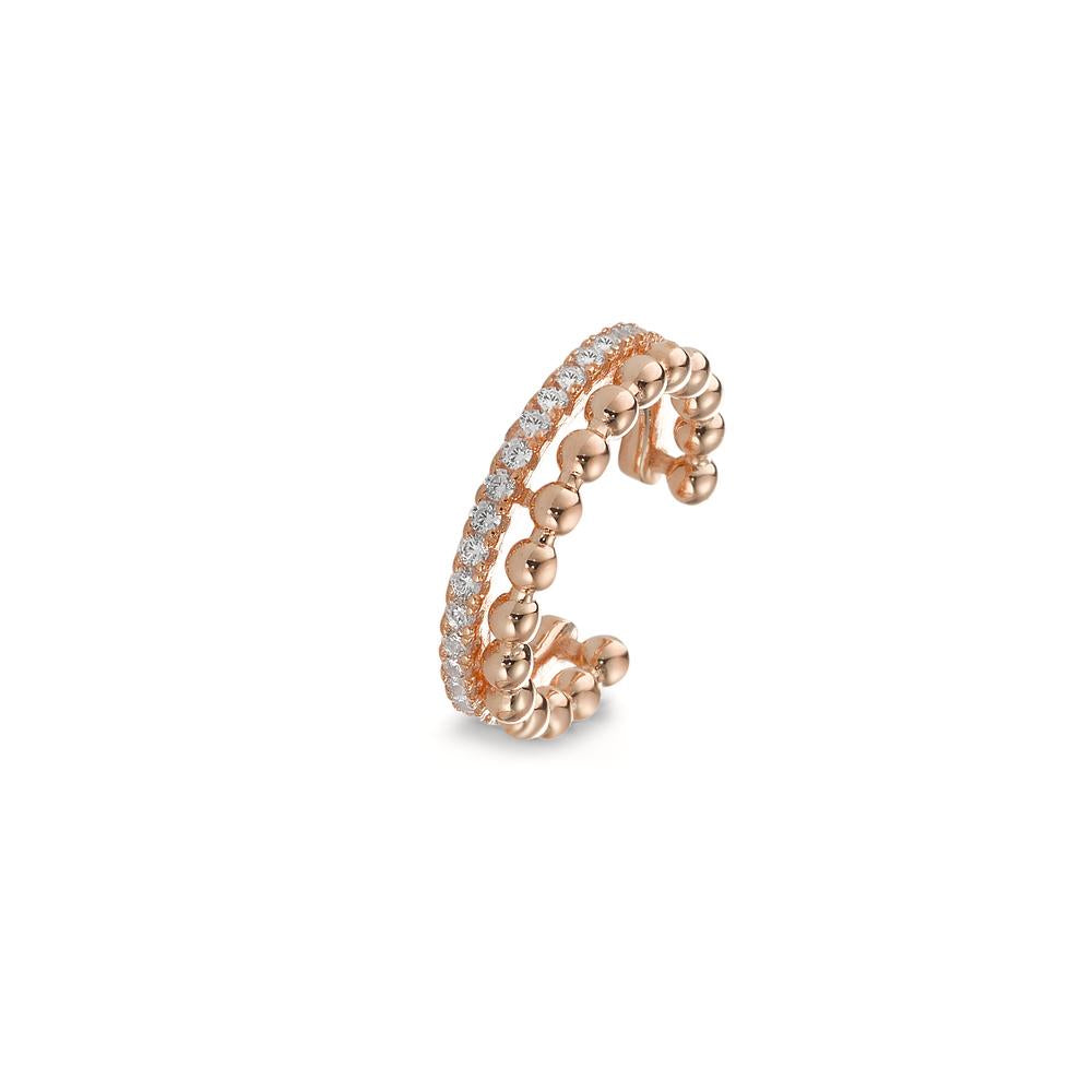 Ear cuff Argent Zircone rosé Plaqué or Ø14 mm