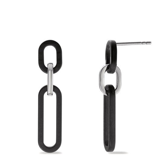 Pendant d'oreilles Acier inoxydable, Carbone noir PVD