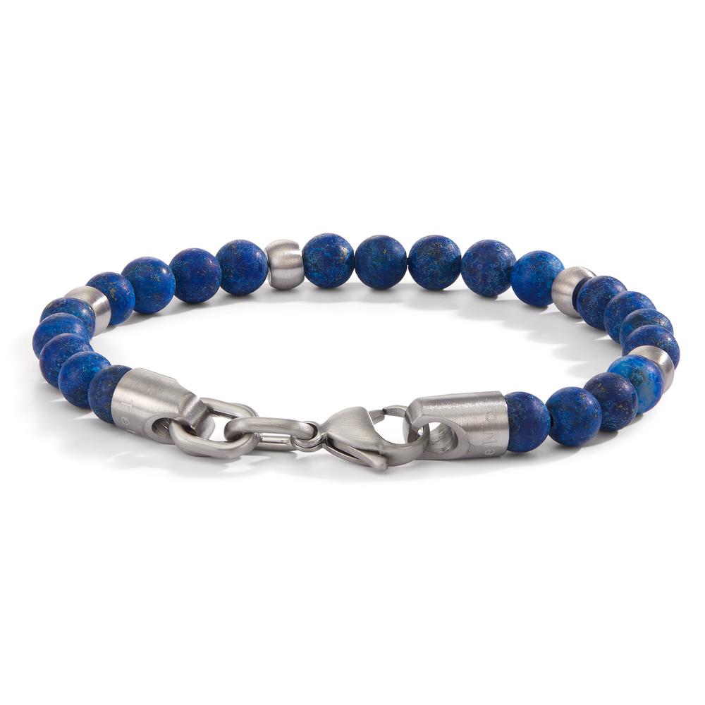 Bracelet Acier inoxydable Lapis-lazuli 19 cm Ø6.5 mm