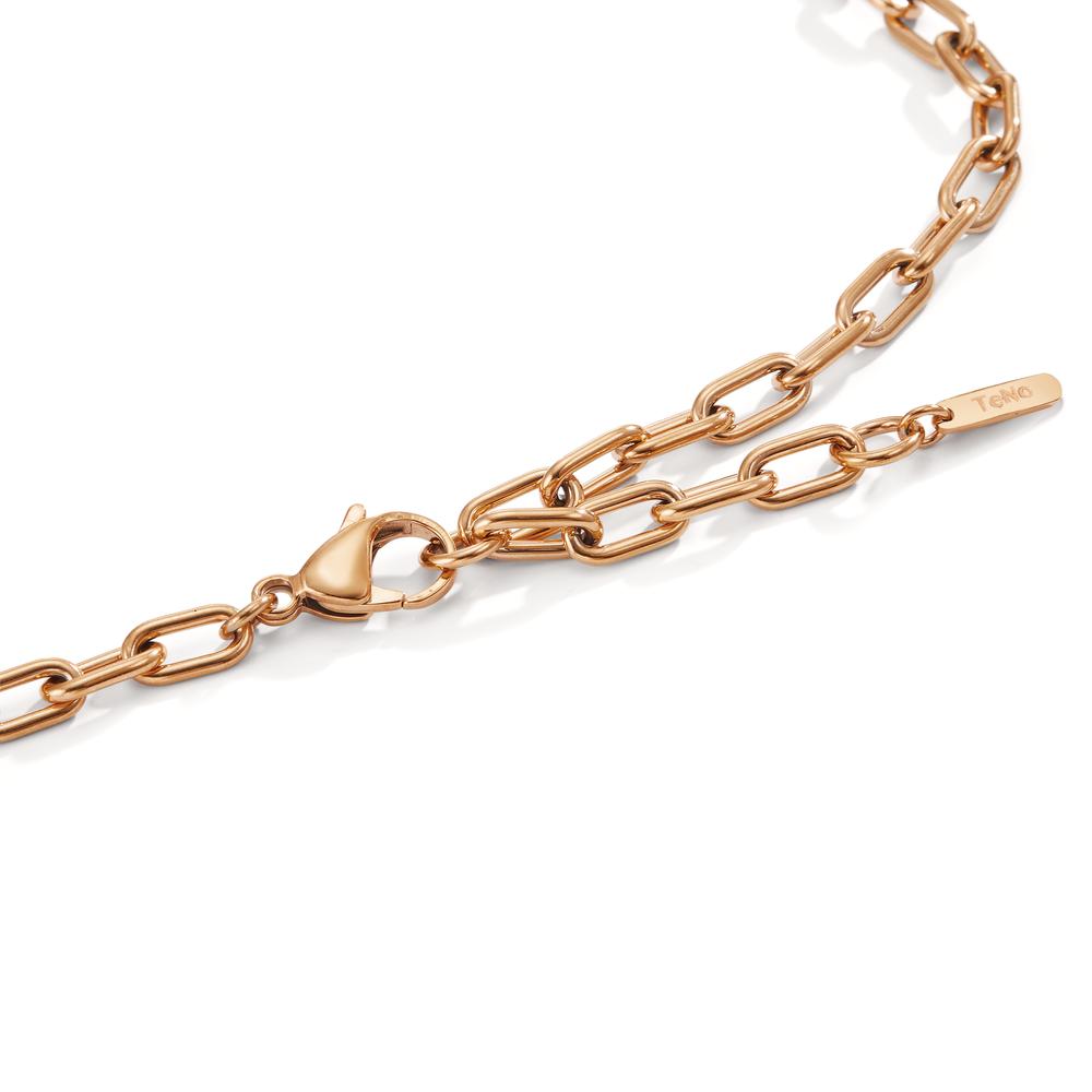 Collier Acier inoxydable, Carbone rosé PVD 42-45 cm