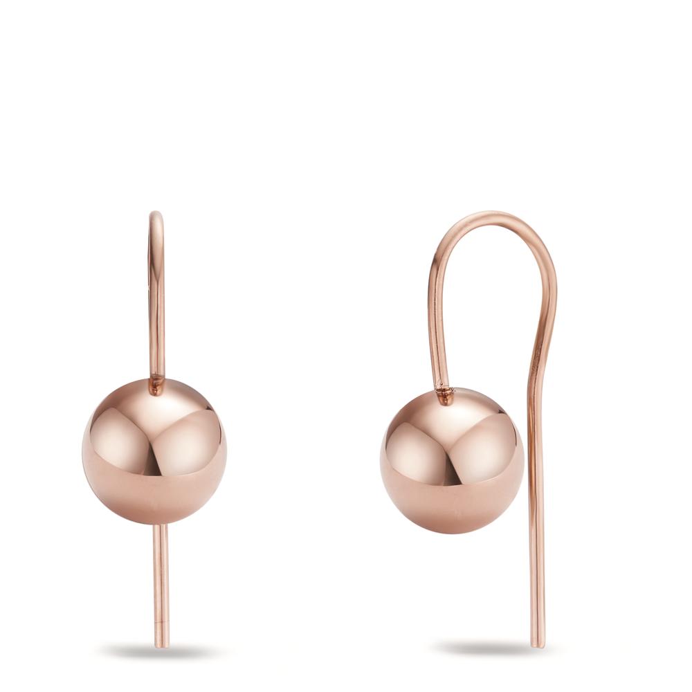 Pendant d'oreilles Acier inoxydable rosé PVD Ø9 mm