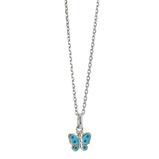 Chaînette avec pendentif Argent Rhodié Papillon 36-38 cm Ø8.5 mm