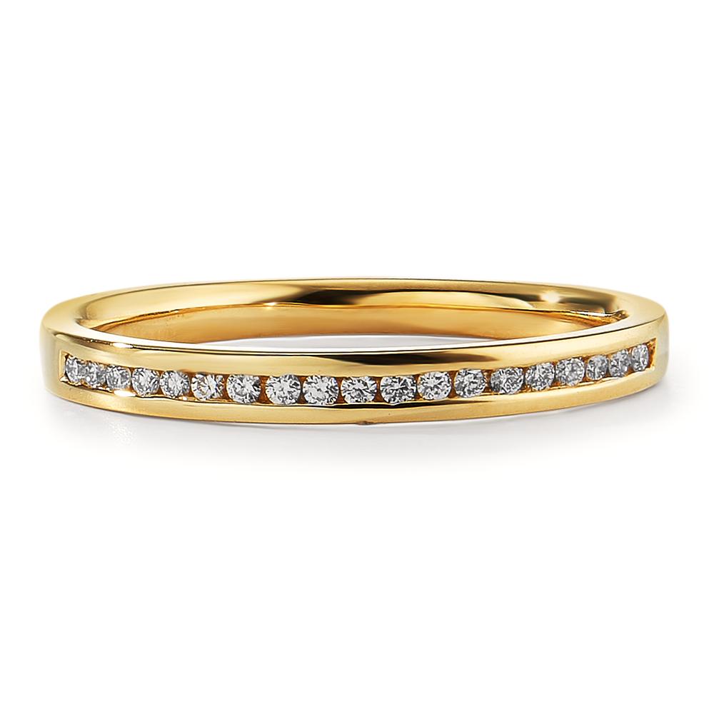 Bague d'éternité Or jaune 18K Diamant 0.09 ct, 19 Pierres, w-si