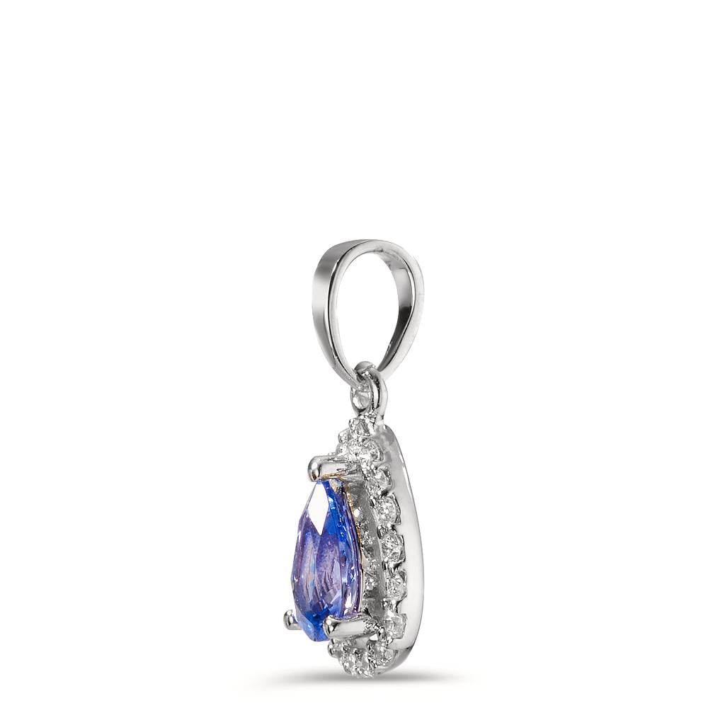 Pendentif Or blanc 18K Tanzanite