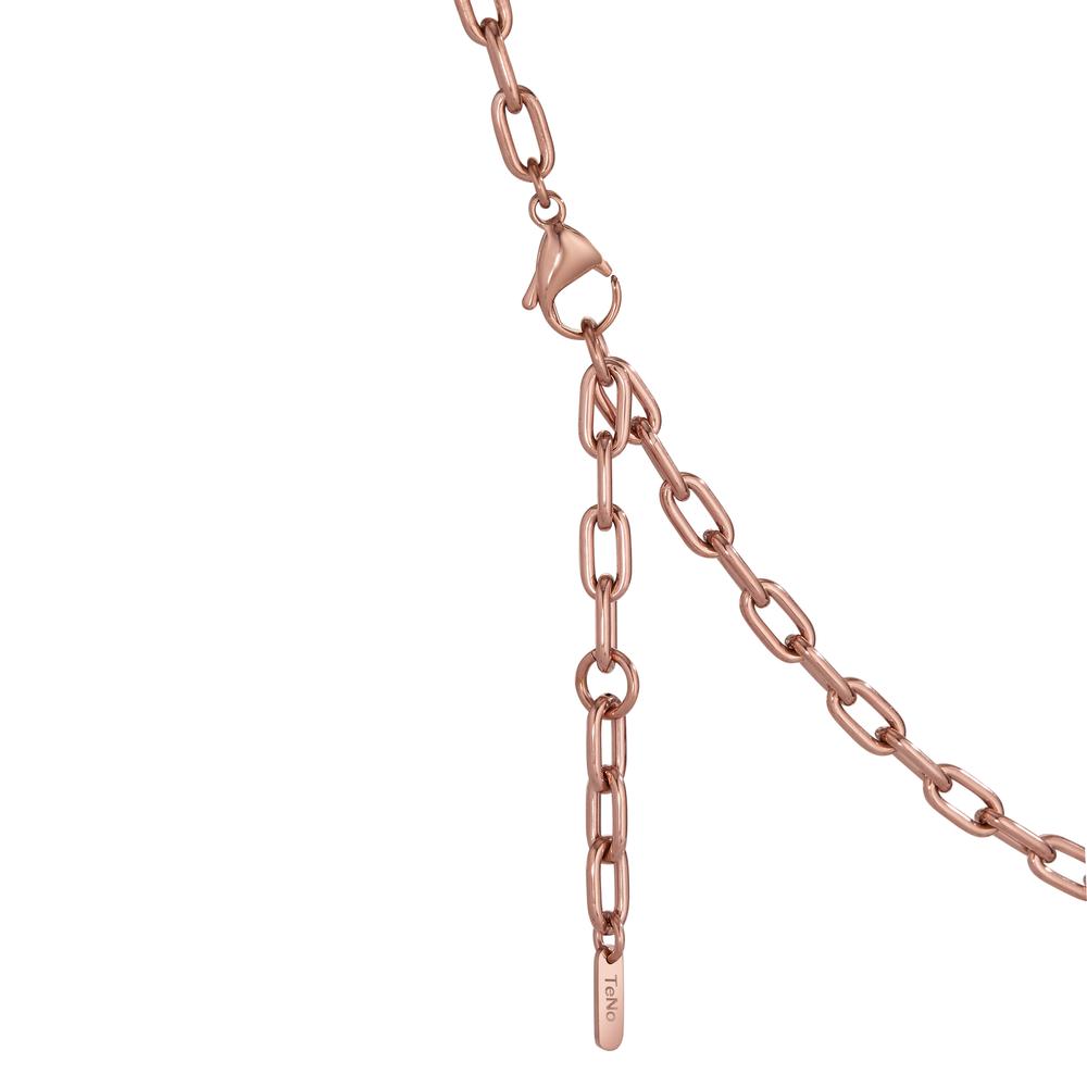 Collier Acier inoxydable, Carbone rosé PVD 43-48 cm