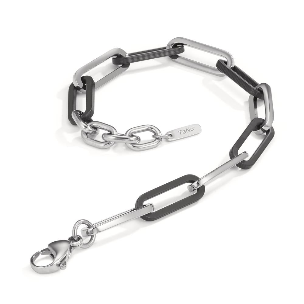 Bracelet Acier inoxydable, Carbone 16.5-21 cm