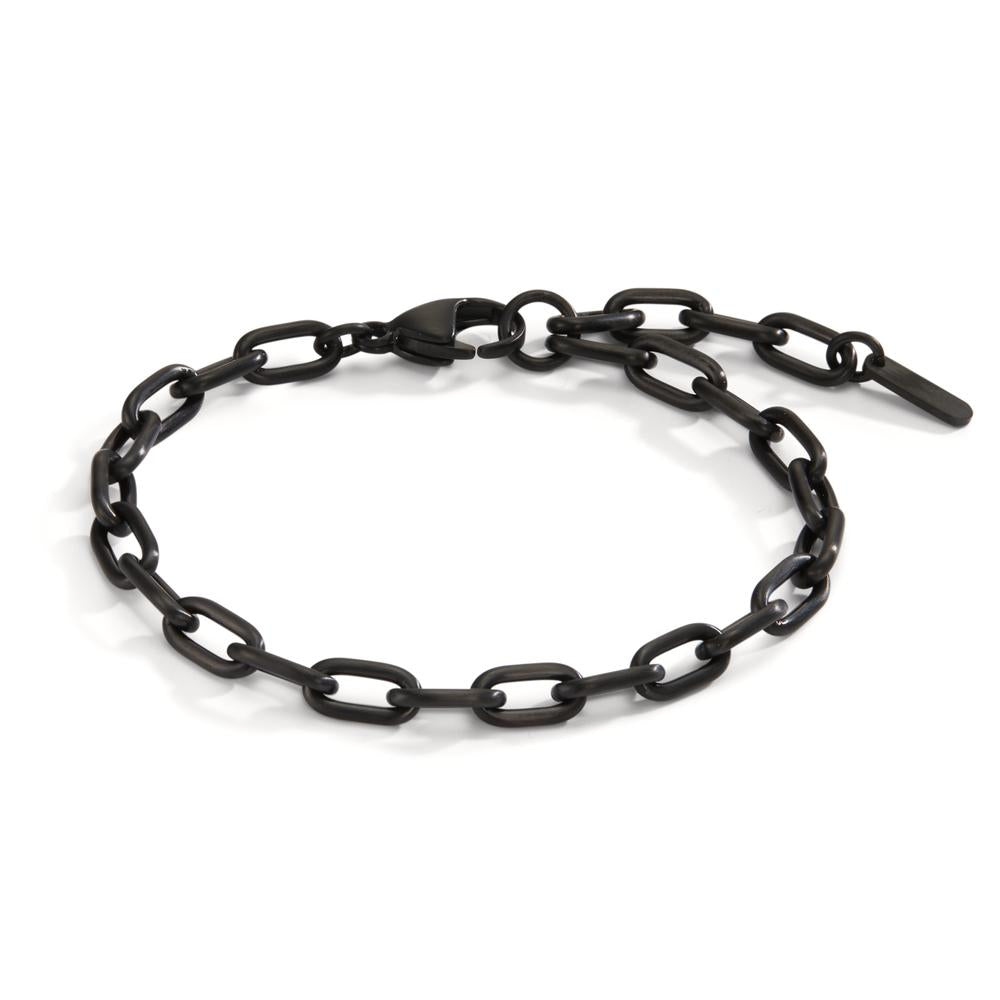 Bracelet Acier inoxydable noir PVD 17.5-21 cm