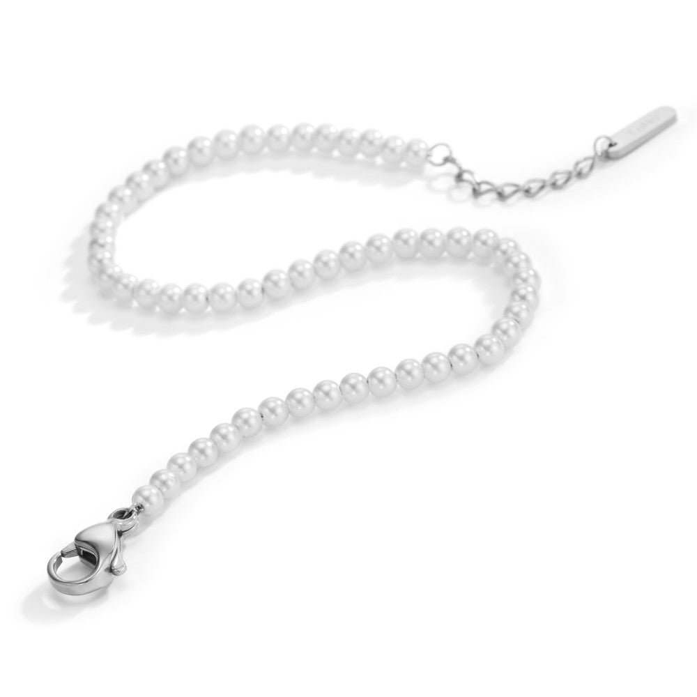 Bracelet Acier inoxydable perle de culture 17.5-19.5 cm Ø3 mm