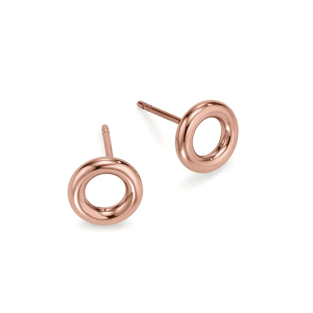 Clous d'oreilles Acier inoxydable rosé PVD Ø10 mm