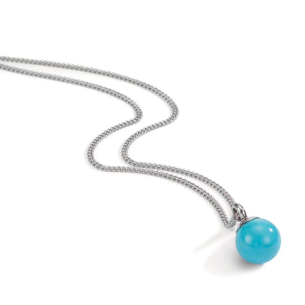 Pendentif Acier inoxydable Turquoise Ø10 mm