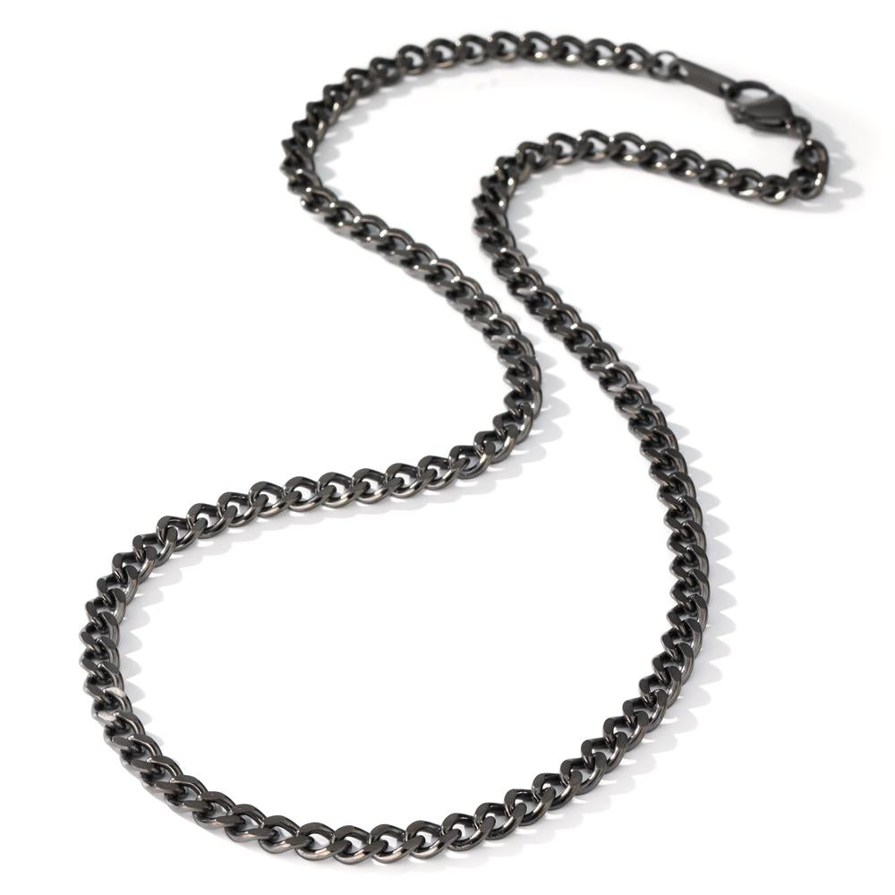 Collier Acier inoxydable gris PVD 50-51 cm