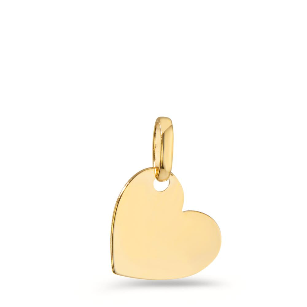 Pendentif avec gravure Or jaune 14K Coeur Ø11 mm