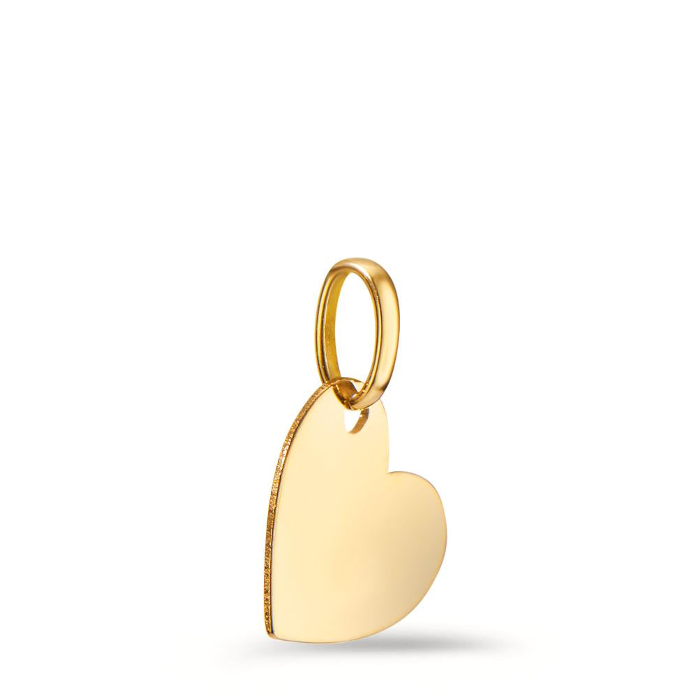 Pendentif avec gravure Or jaune 14K Coeur Ø11 mm