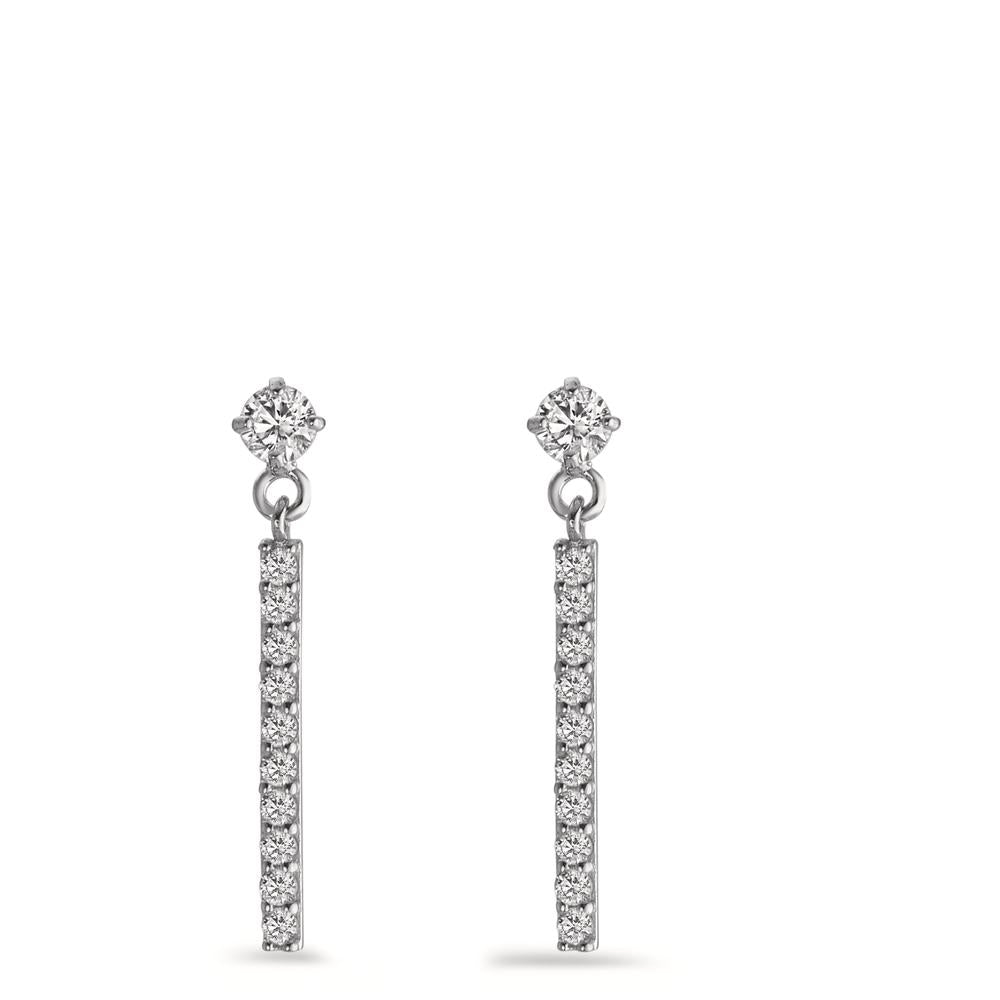 Pendant d'oreilles Or blanc 14K Zircone 22 Pierres