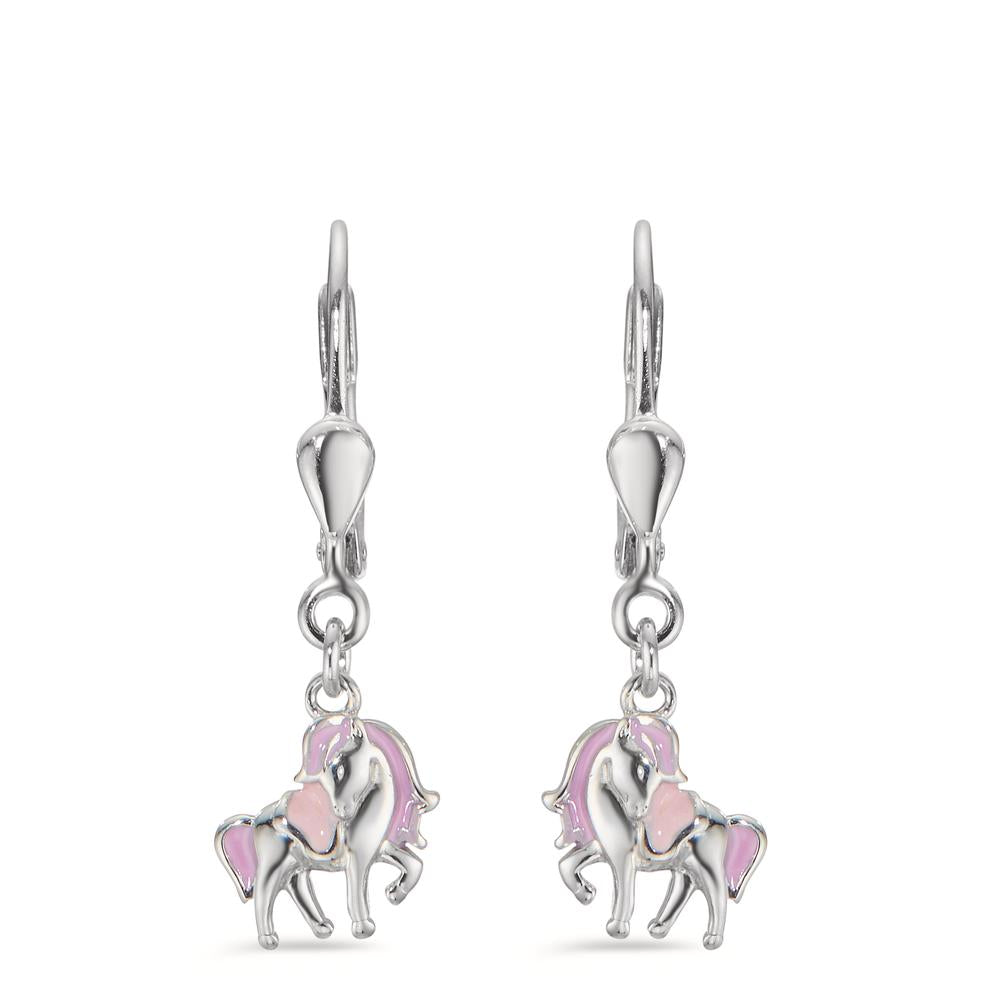 Pendant d'oreilles Argent Rhodié Licorne