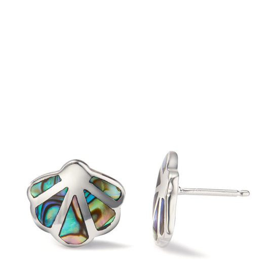 Clous d'oreilles Argent Abalone Coquillage