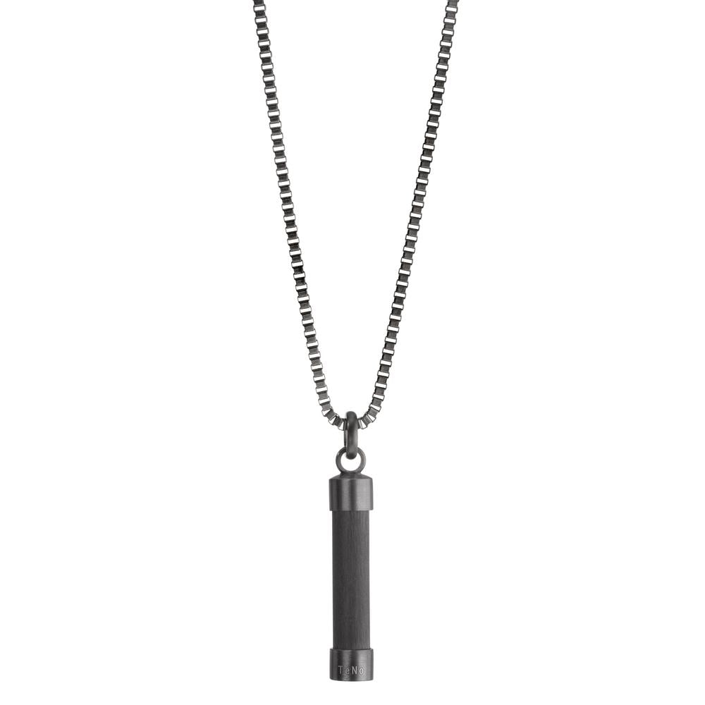 Chaînette avec pendentif Acier inoxydable gris PVD 60 cm