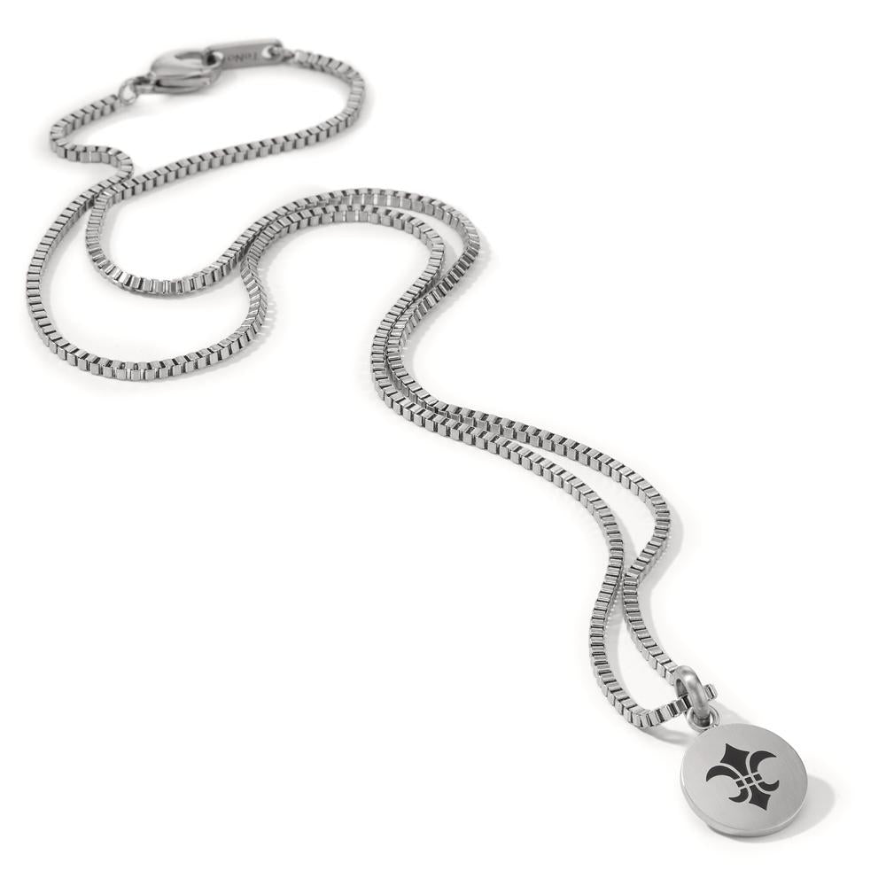 Chaînette avec pendentif Acier inoxydable Émaillé Lys 60 cm