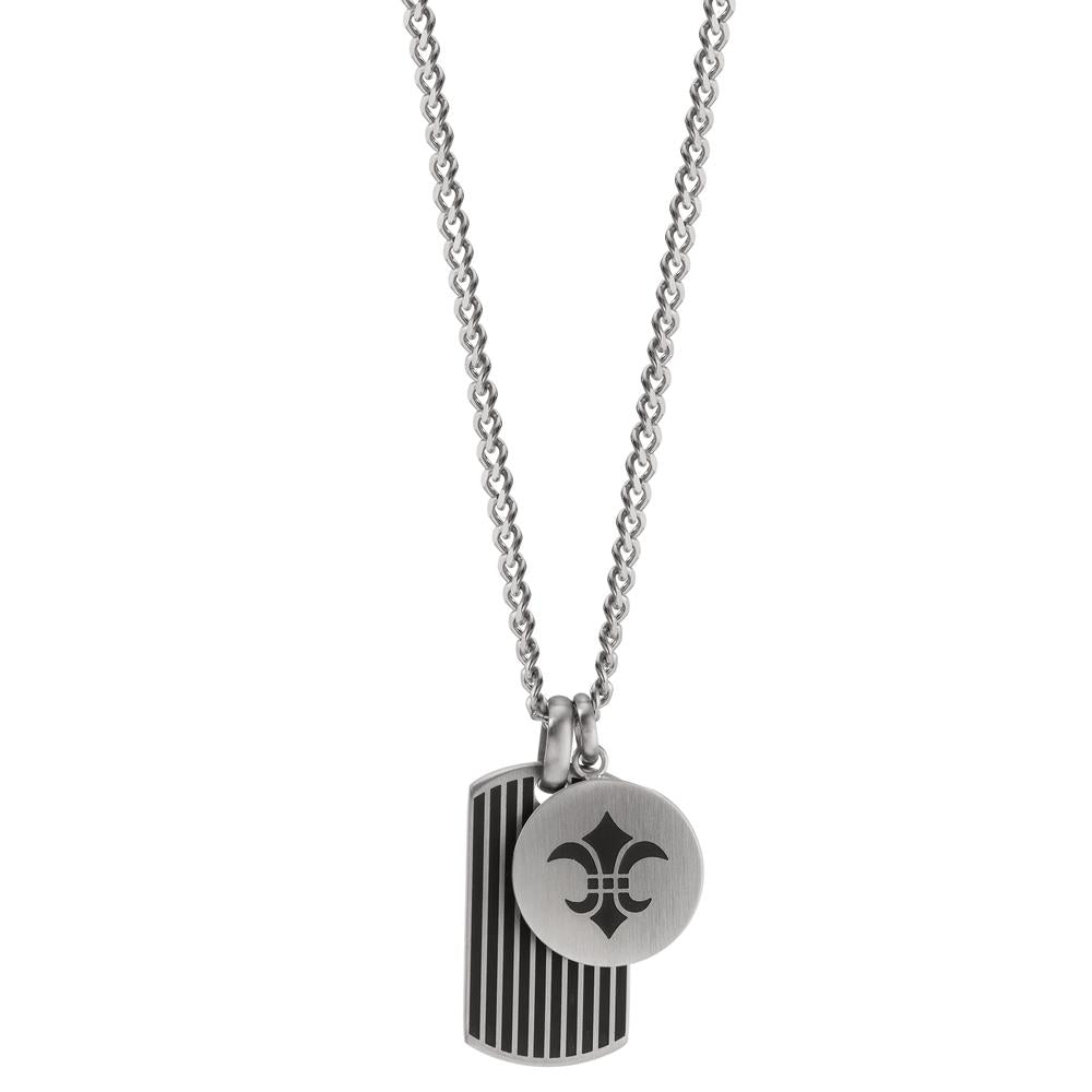 Chaînette avec pendentif Acier inoxydable Émaillé Lys 60 cm