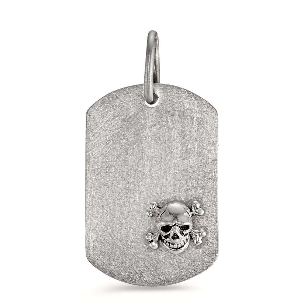 Pendentif avec gravure Acier inoxydable, Argent Tête de Mort