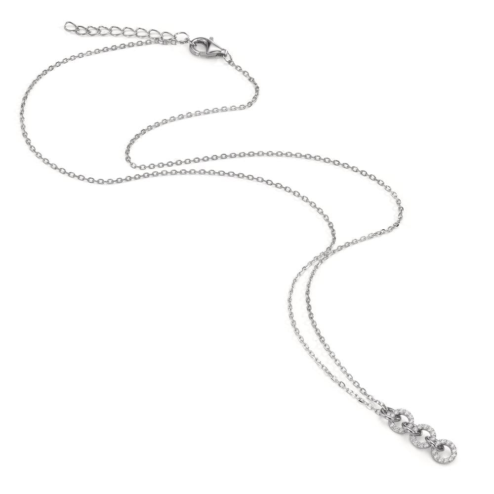 Collier Argent Zircone Rhodié 42-45 cm