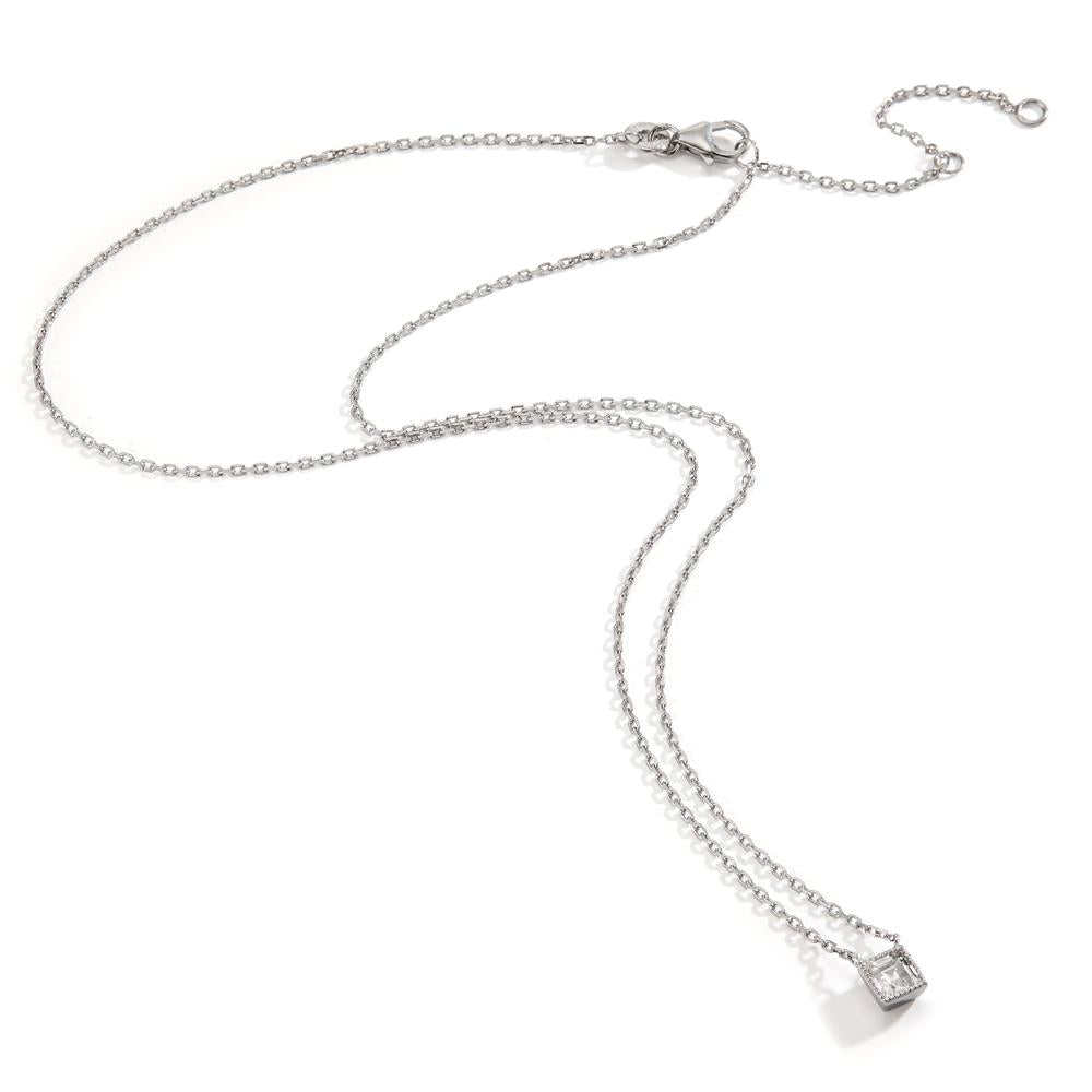 Collier Argent Zircone Rhodié 40-45 cm