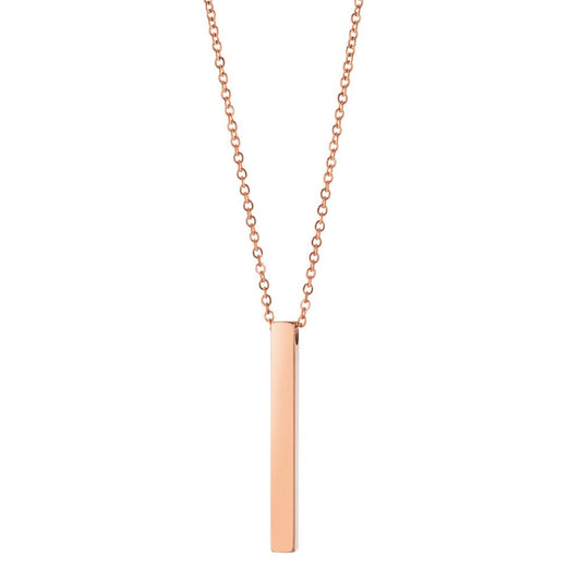 Chaînette avec pendentif Acier inoxydable rosé PVD 50-55 cm