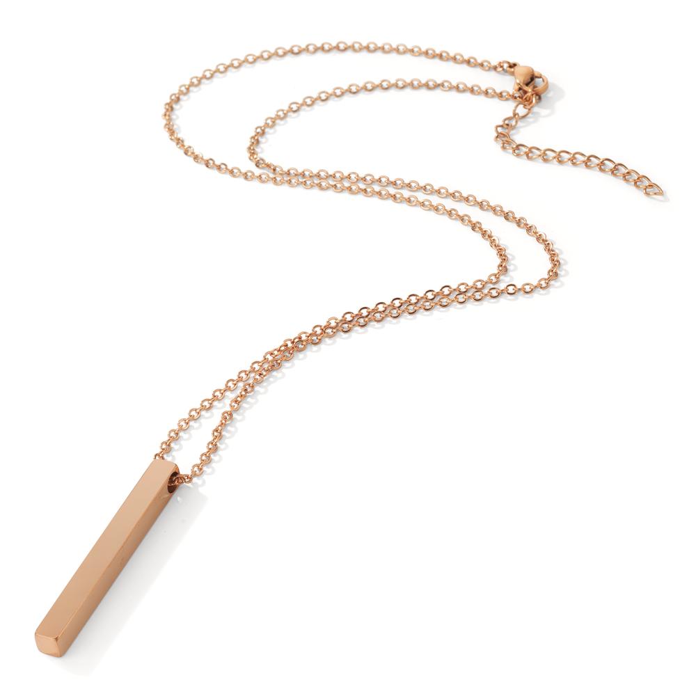 Chaînette avec pendentif Acier inoxydable rosé PVD 50-55 cm