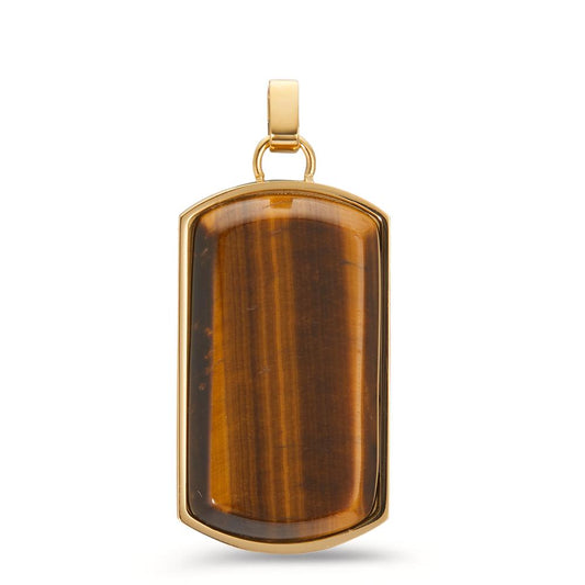 Pendentif Acier inoxydable L’œil de tigre jaune PVD