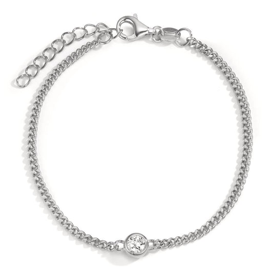 Bracelet Argent Zircone Rhodié 16-19 cm