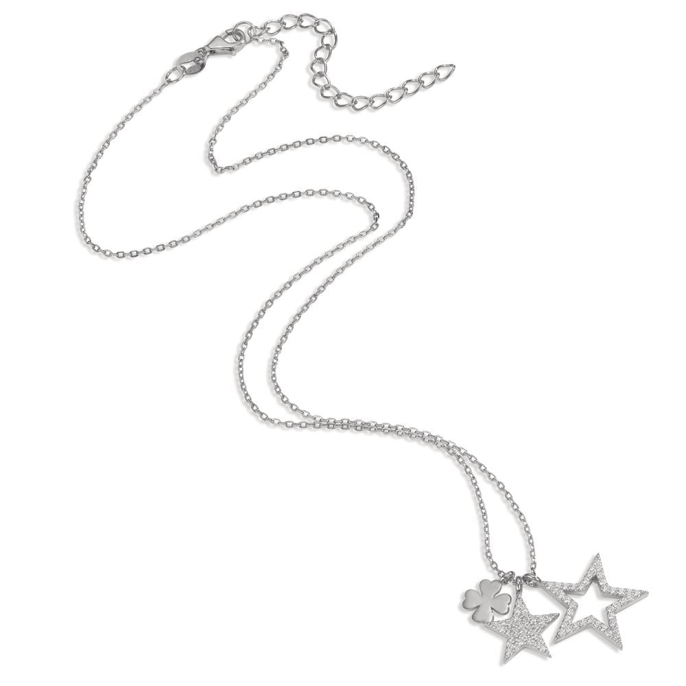 Collier Argent Zircone Rhodié 39-44 cm