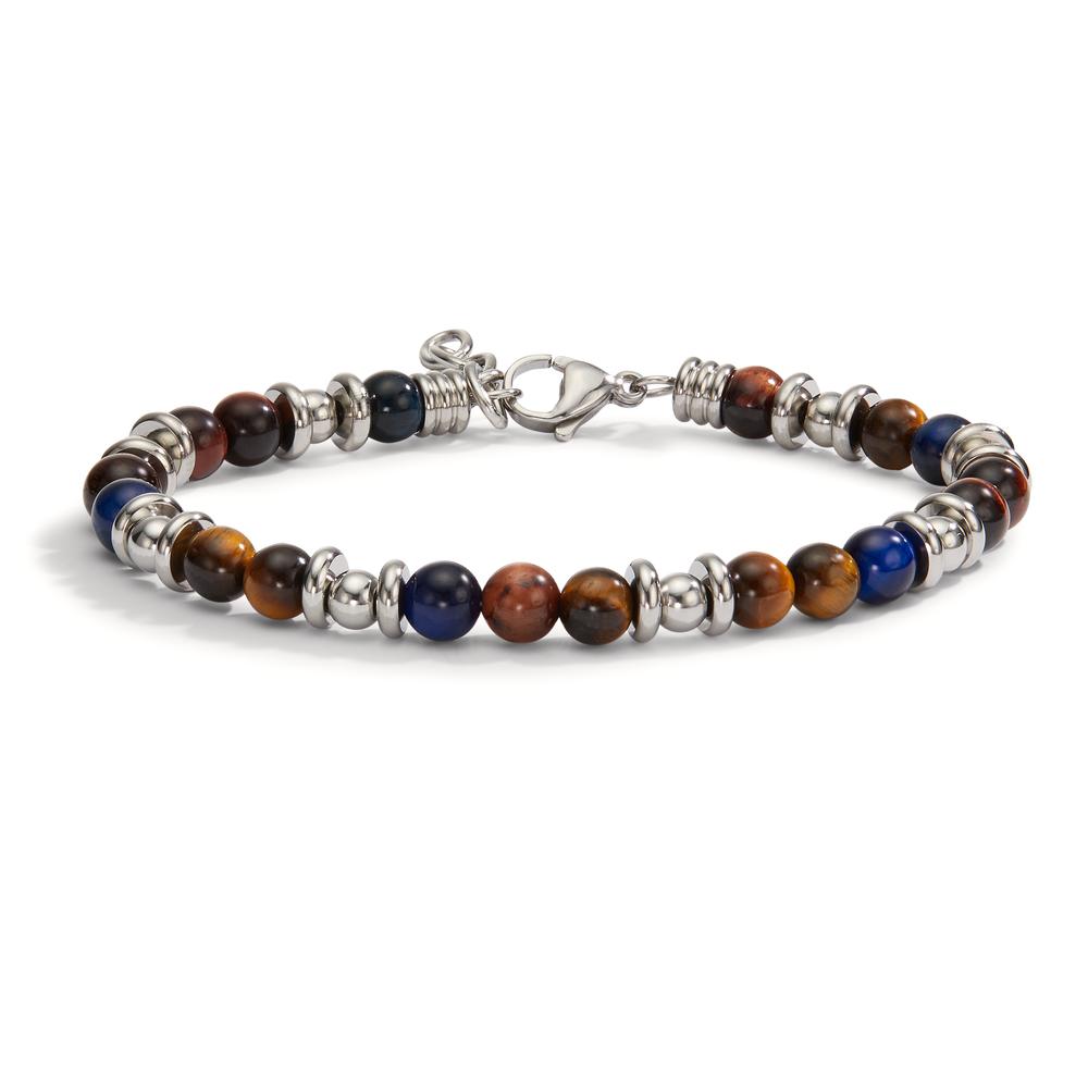 Bracelet Acier inoxydable L’œil de tigre 20-22 cm Ø6.5 mm