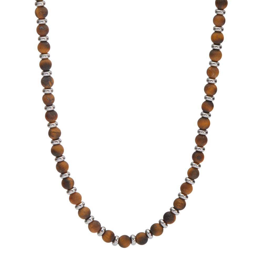 Collier Acier inoxydable L’œil de tigre 50-55 cm Ø4 mm