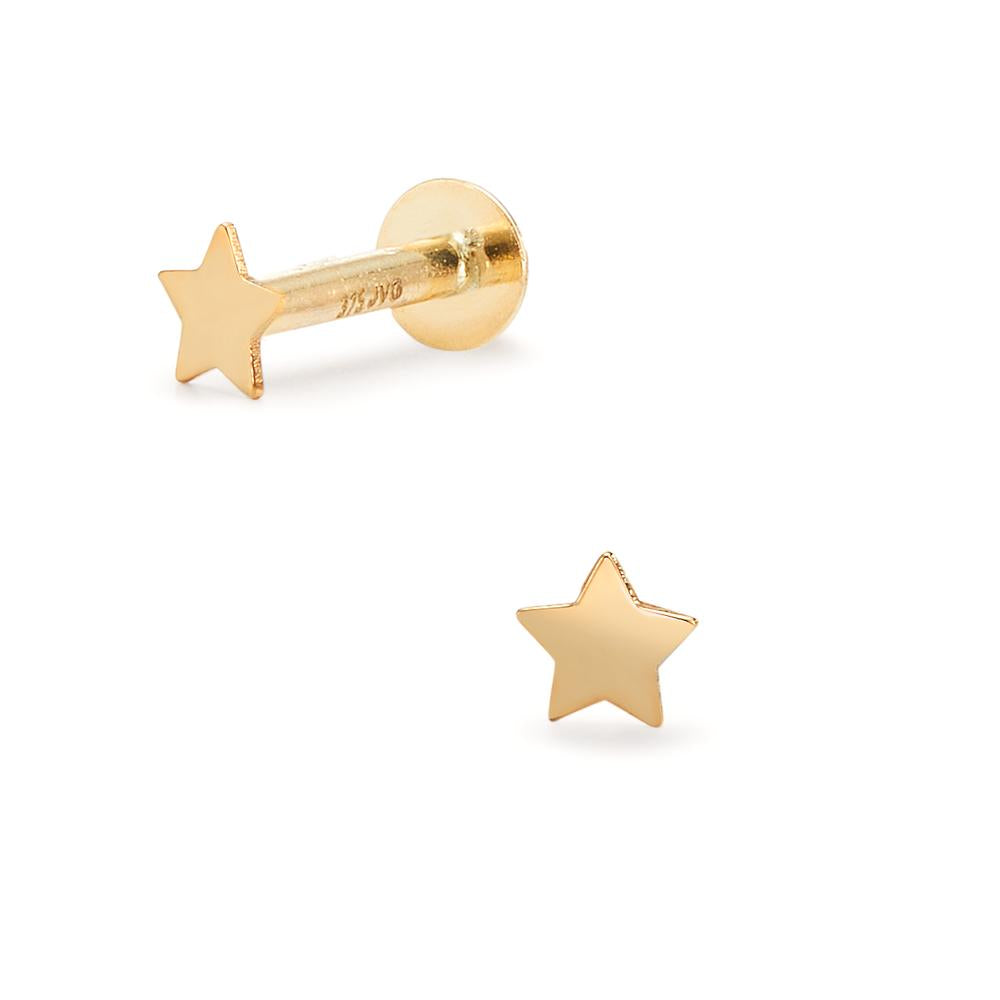 Piercing Or jaune 9K Étoile Ø3.5 mm