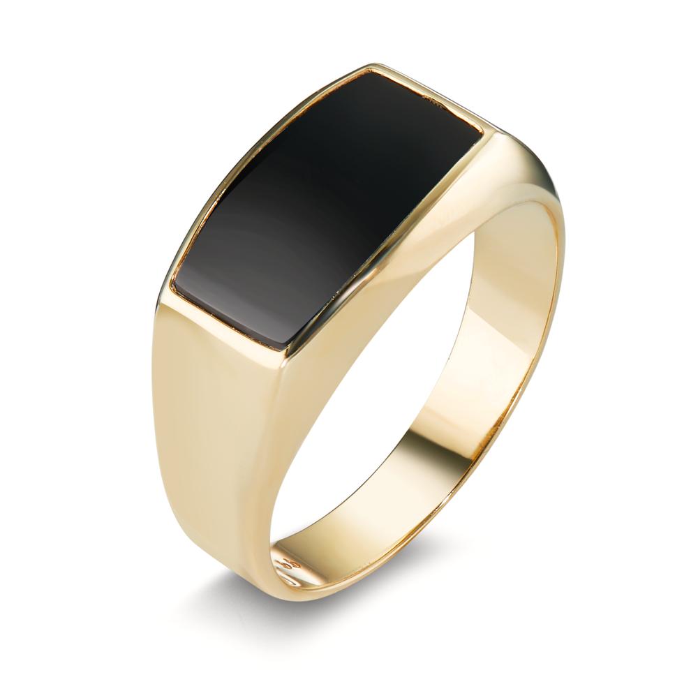 Bague Or jaune 9K Onyx