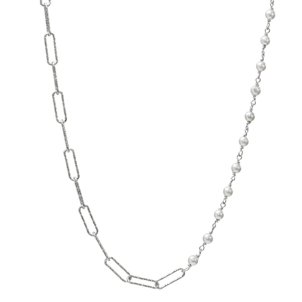 Collier Argent Rhodié perle de culture 40-45 cm