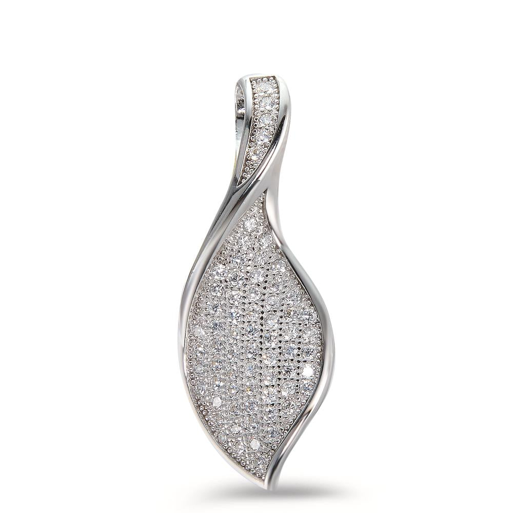 Pendentif Argent Zircone blanc Rhodié