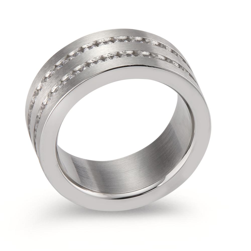 Bague Acier inoxydable Zircone