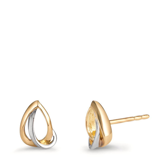 Clous d'oreilles Or jaune 18K Bicolore